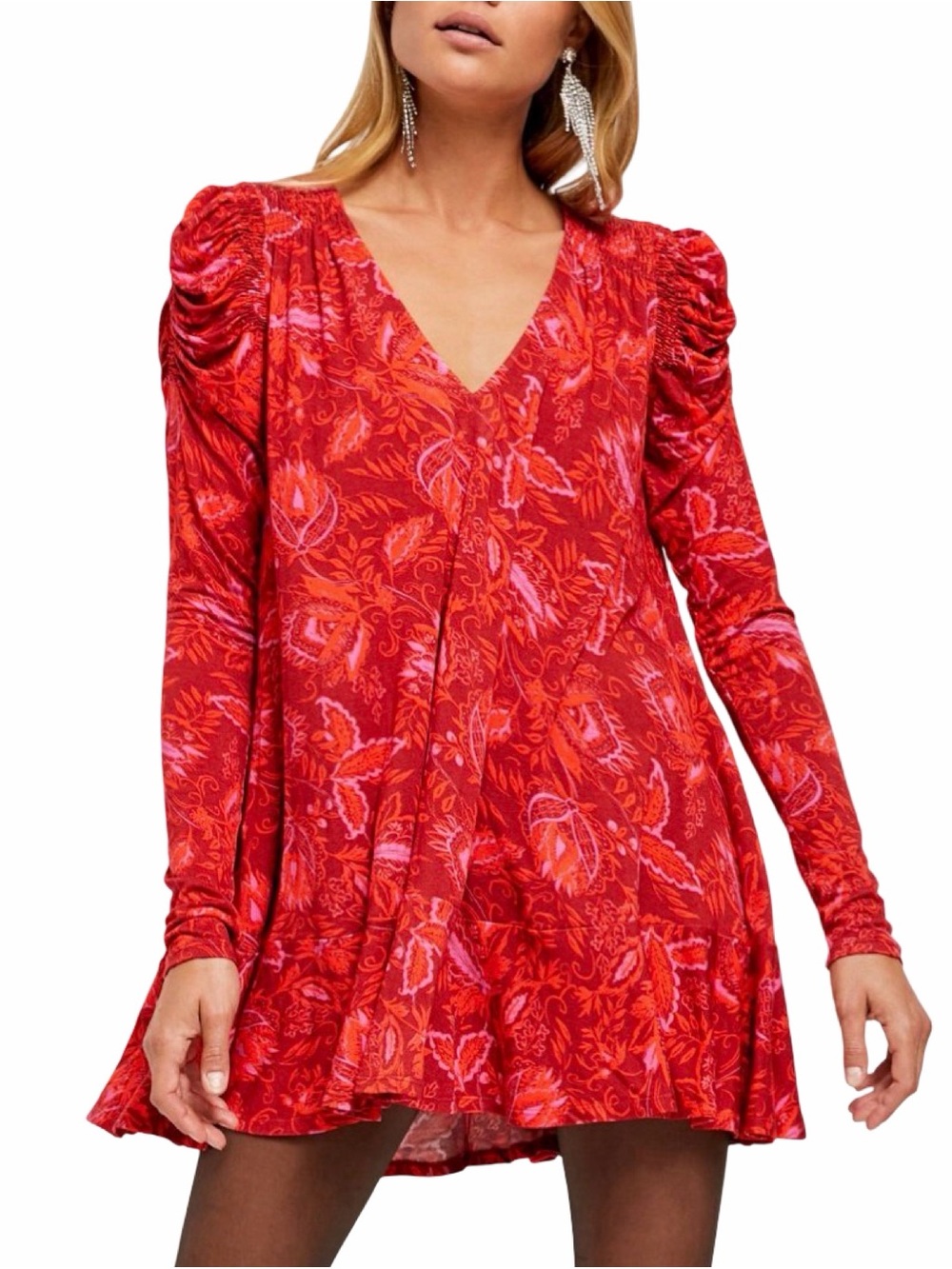 Free People Hello Lover Tunic Dress - Size Large